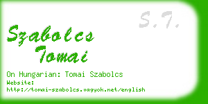 szabolcs tomai business card